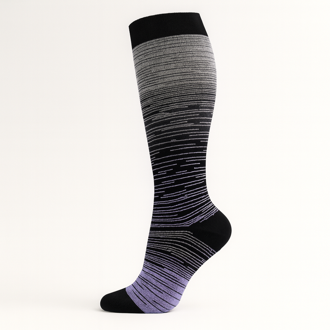 Striped Compression Socks for Leg Comfort & Daily Wear