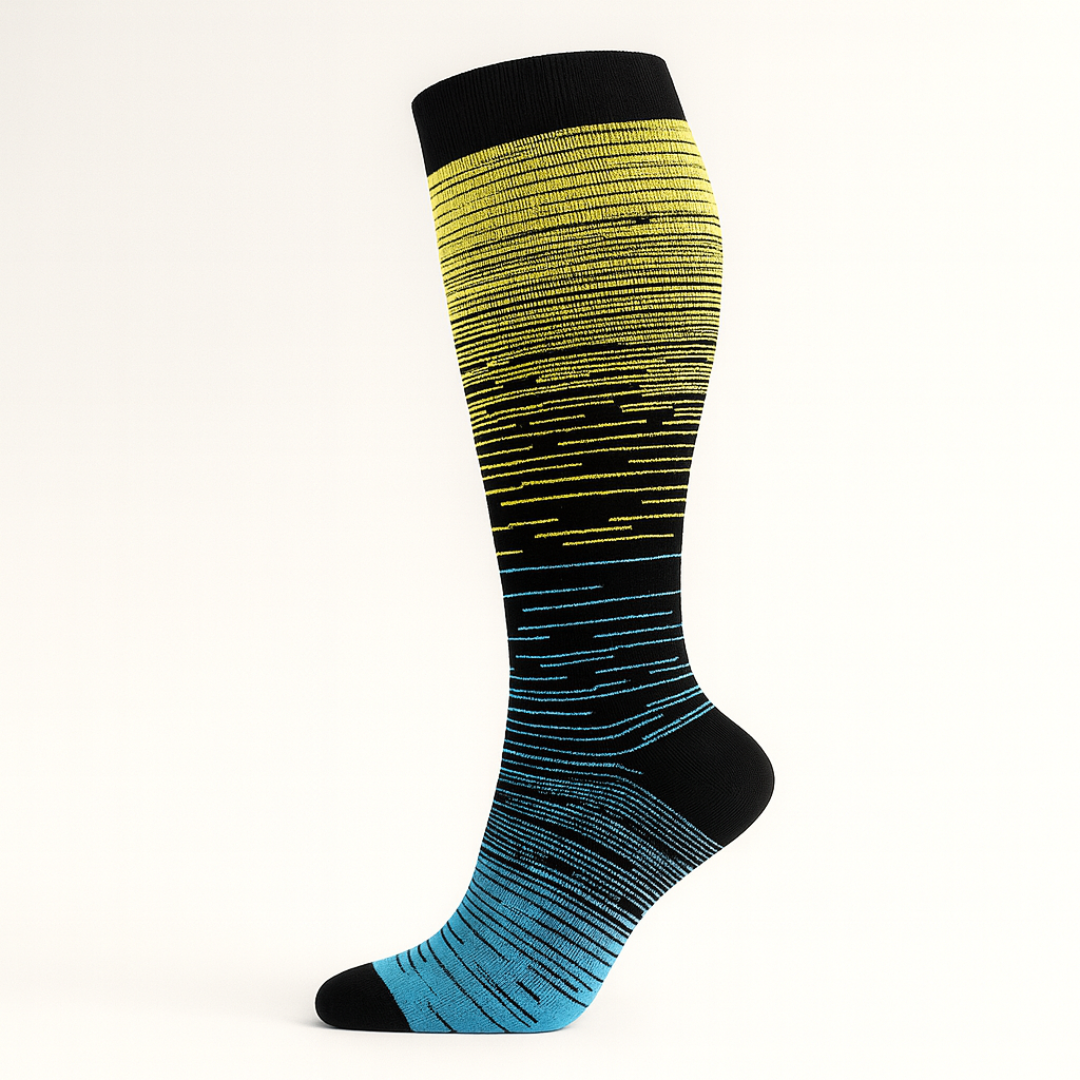 Striped Compression Socks for Leg Comfort & Daily Wear