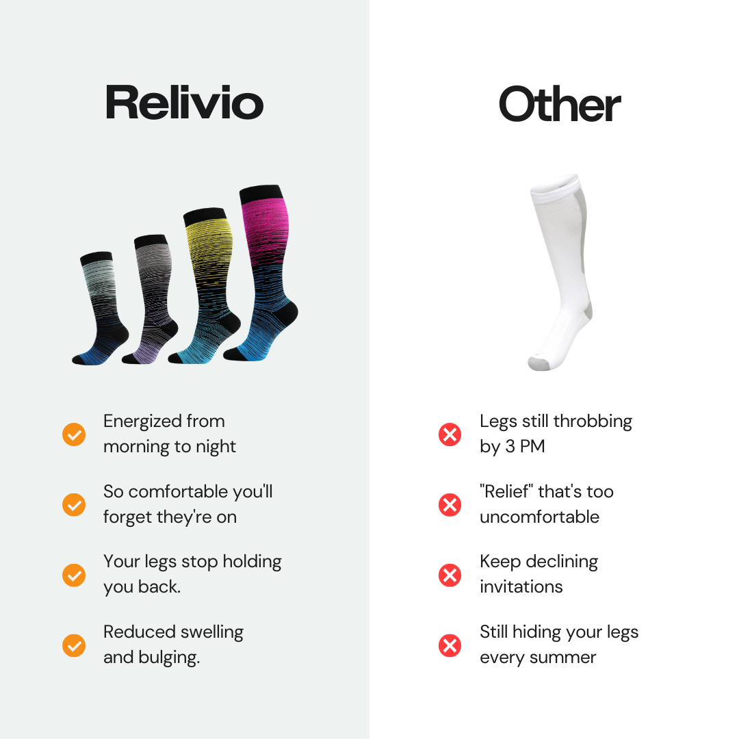 Striped Compression Socks for Leg Comfort & Daily Wear