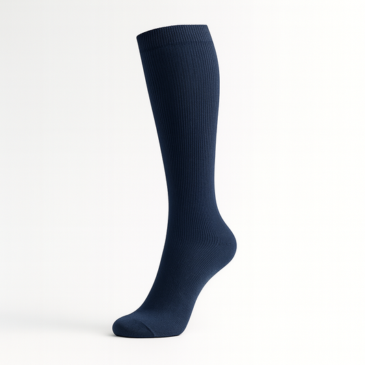 Navy Blue Graduated Compression Socks for Leg Comfort & Circulation