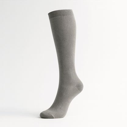 Gray Graduated Compression Socks for Leg Comfort & Circulation