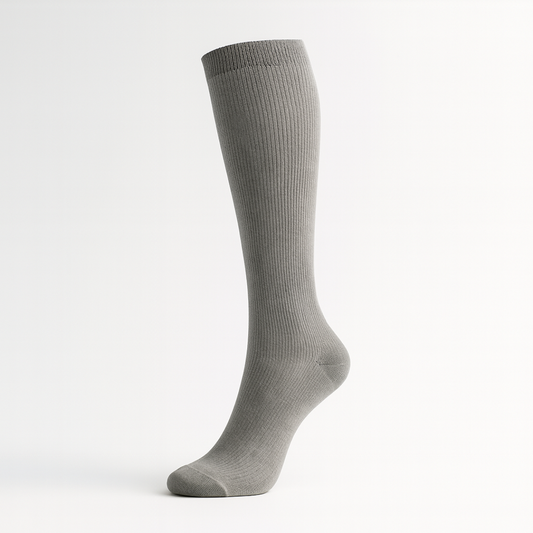 Gray Graduated Compression Socks for Leg Comfort & Circulation